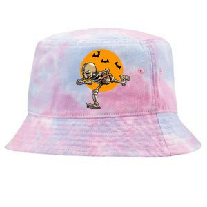 American Football Skeleton Halloween Tie-Dyed Bucket Hat