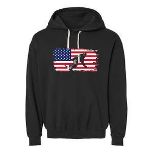 American Flag Snowboard Apparel Snowboarding Snowboard Garment-Dyed Fleece Hoodie