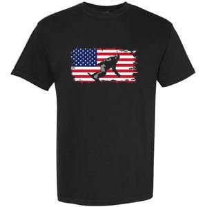 American Flag Snowboard Apparel Snowboarding Snowboard Garment-Dyed Heavyweight T-Shirt