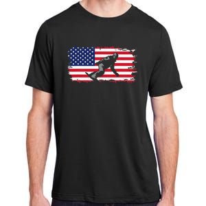 American Flag Snowboard Apparel Snowboarding Snowboard Adult ChromaSoft Performance T-Shirt