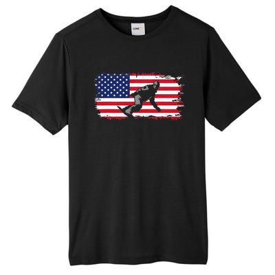 American Flag Snowboard Apparel Snowboarding Snowboard Tall Fusion ChromaSoft Performance T-Shirt