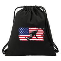 American Flag Snowboard Apparel Snowboarding Snowboard Drawstring Bag