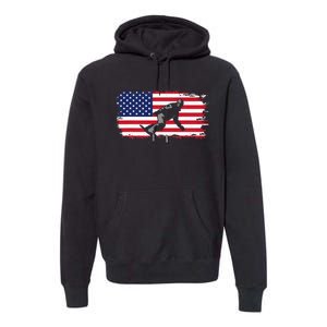 American Flag Snowboard Apparel Snowboarding Snowboard Premium Hoodie