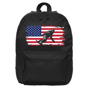 American Flag Snowboard Apparel Snowboarding Snowboard 16 in Basic Backpack