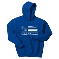 American Flag Softball Gift Softball Funny Gift Kids Hoodie