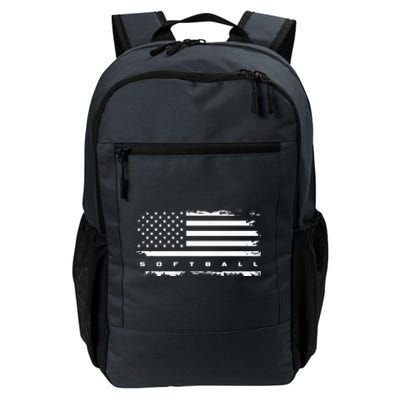 American Flag Softball Gift Softball Funny Gift Daily Commute Backpack