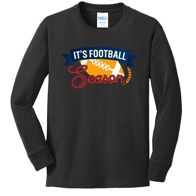 American Football Season Graphic Kids Long Sleeve Shirt