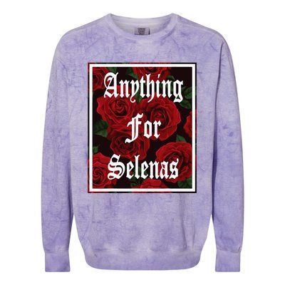 Anything For Selenas Red Roses Colorblast Crewneck Sweatshirt