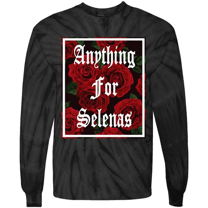 Anything For Selenas Red Roses Tie-Dye Long Sleeve Shirt