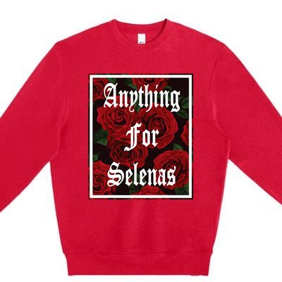 Anything For Selenas Red Roses Premium Crewneck Sweatshirt