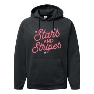 American Flag Stars And Stripes Performance Fleece Hoodie