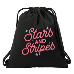 American Flag Stars And Stripes Drawstring Bag