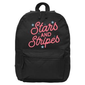 American Flag Stars And Stripes 16 in Basic Backpack