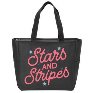 American Flag Stars And Stripes Zip Tote Bag