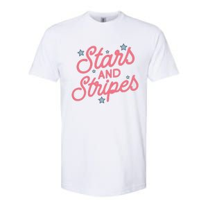 American Flag Stars And Stripes Softstyle CVC T-Shirt