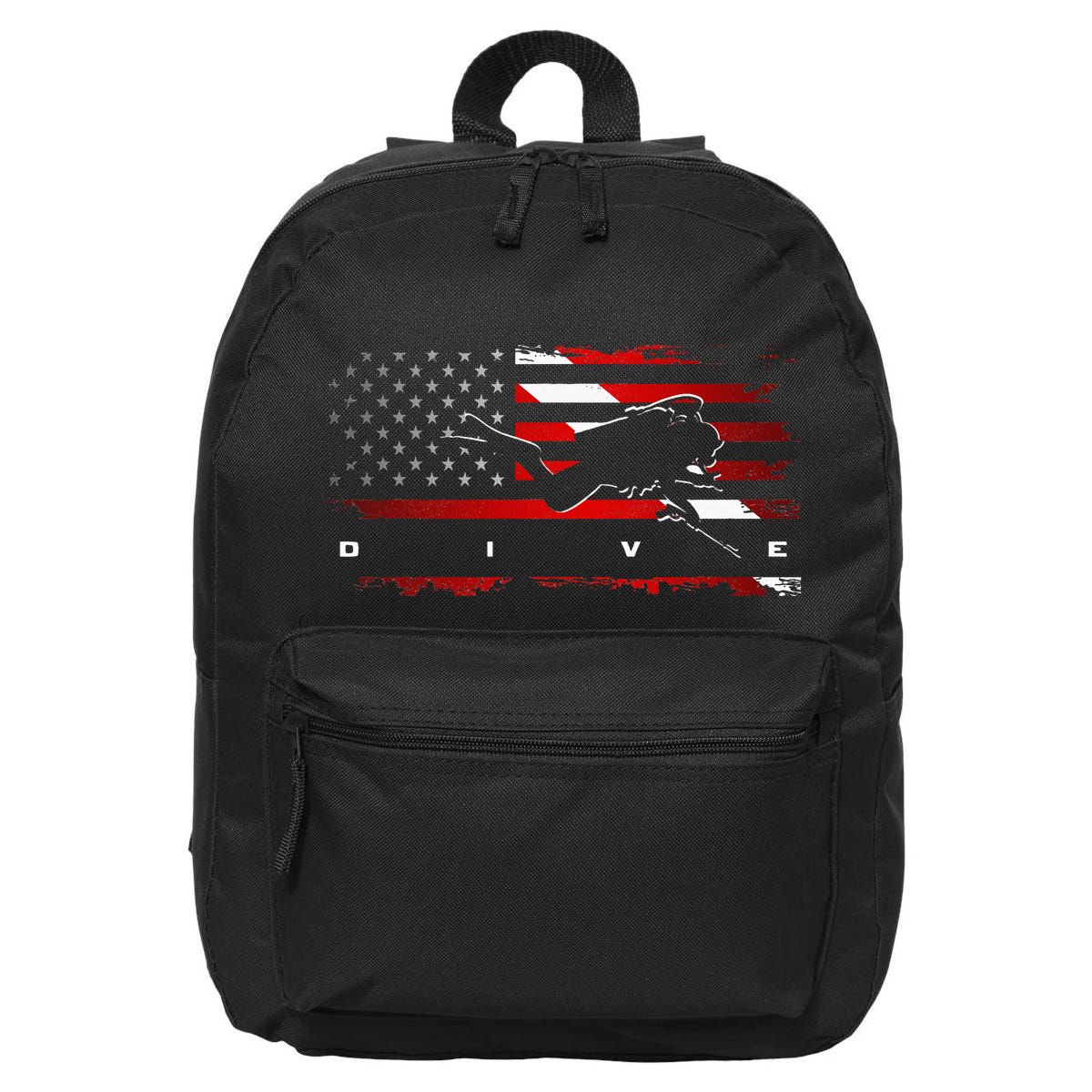 American Flag Scuba Diving Apparel Scuba Diving 16 in Basic Backpack