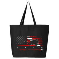 American Flag Scuba Diving Apparel Scuba Diving 25L Jumbo Tote