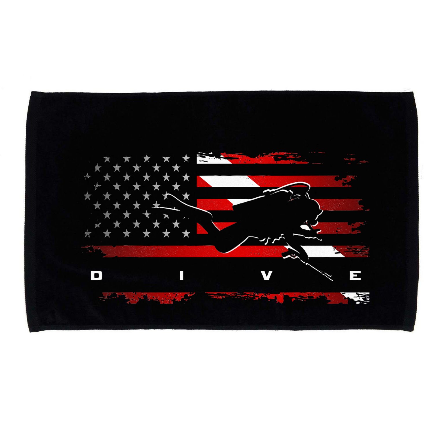 American Flag Scuba Diving Apparel Scuba Diving Microfiber Hand Towel