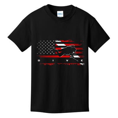 American Flag Scuba Diving Apparel Scuba Diving Kids T-Shirt