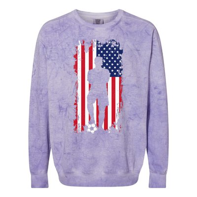 American Flag Soccer Apparel Soccer Colorblast Crewneck Sweatshirt