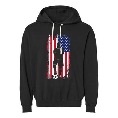 American Flag Soccer Apparel Soccer Garment-Dyed Fleece Hoodie