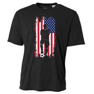 American Flag Soccer Apparel Soccer Cooling Performance Crew T-Shirt