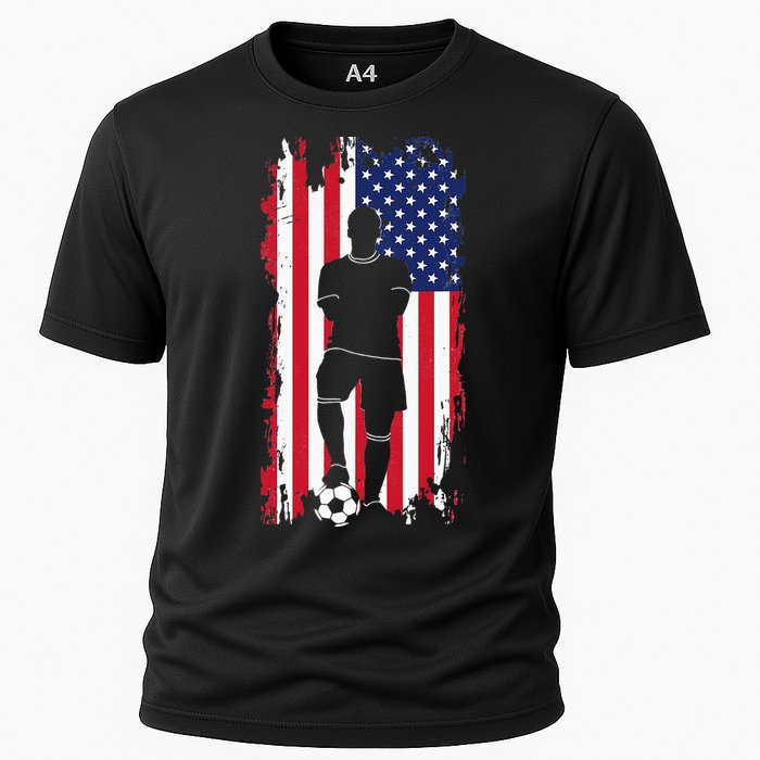 American Flag Soccer Apparel Soccer Cooling Performance Crew T-Shirt