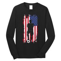 American Flag Soccer Apparel Soccer Long Sleeve Shirt