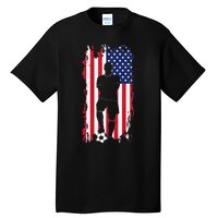 American Flag Soccer Apparel Soccer Tall T-Shirt