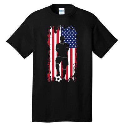 American Flag Soccer Apparel Soccer Tall T-Shirt