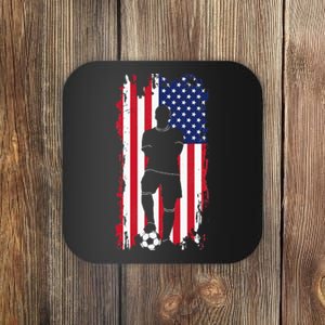 American Flag Soccer Apparel Soccer Coaster