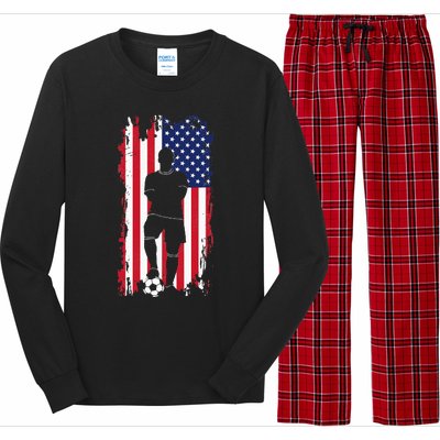 American Flag Soccer Apparel Soccer Long Sleeve Pajama Set