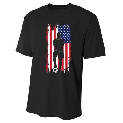 American Flag Soccer Apparel Soccer Performance Sprint T-Shirt