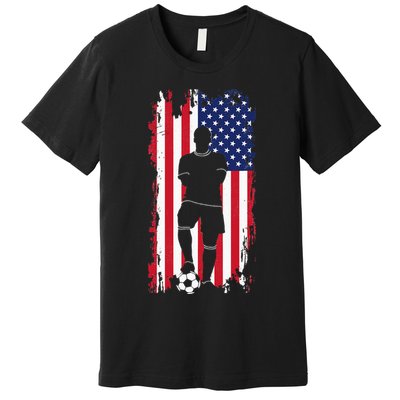 American Flag Soccer Apparel Soccer Premium T-Shirt