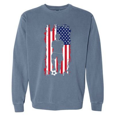 American Flag Soccer Apparel Soccer Garment-Dyed Sweatshirt