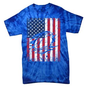 American Football Season Usa Flag Game Day Gift Tie-Dye T-Shirt