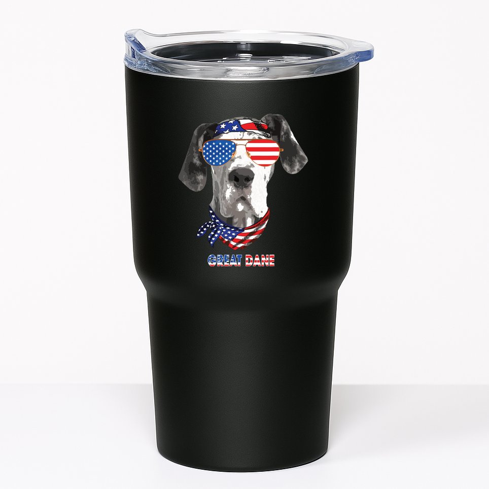 American Flag Shirts Great Dane Dog Lover Gifts Tumbler
