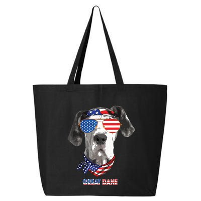 American Flag Shirts Great Dane Dog Lover Gifts 25L Jumbo Tote