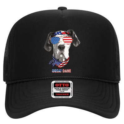 American Flag Shirts Great Dane Dog Lover Gifts Trucker Hat