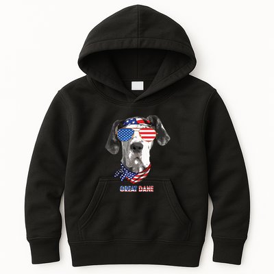 American Flag Shirts Great Dane Dog Lover Gifts Kids Hoodie