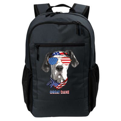 American Flag Shirts Great Dane Dog Lover Gifts Daily Commute Backpack