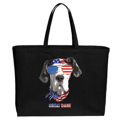 American Flag Shirts Great Dane Dog Lover Gifts Cotton Canvas Jumbo Tote