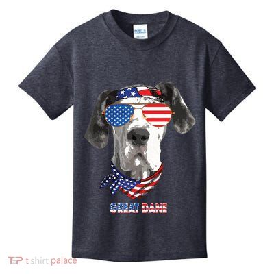 American Flag Shirts Great Dane Dog Lover Gifts Kids T-Shirt