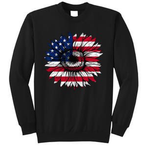 American Flag Sunflower 4th of July Independence USA Day Sweatshirt