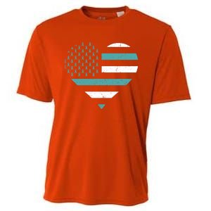 American Flag Sexual Assault Awareness Costume Ribbon Great Gift Cooling Performance Crew T-Shirt