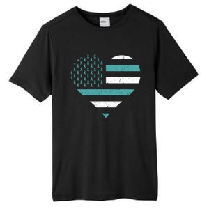 American Flag Sexual Assault Awareness Costume Ribbon Great Gift Tall Fusion ChromaSoft Performance T-Shirt