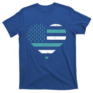 American Flag Sexual Assault Awareness Costume Ribbon Great Gift T-Shirt