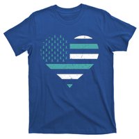 American Flag Sexual Assault Awareness Costume Ribbon Great Gift T-Shirt