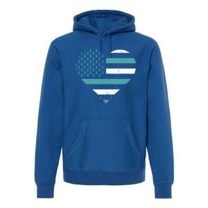 American Flag Sexual Assault Awareness Costume Ribbon Great Gift Premium Hoodie