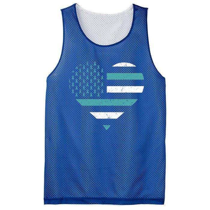 American Flag Sexual Assault Awareness Costume Ribbon Great Gift Mesh Reversible Basketball Jersey Tank